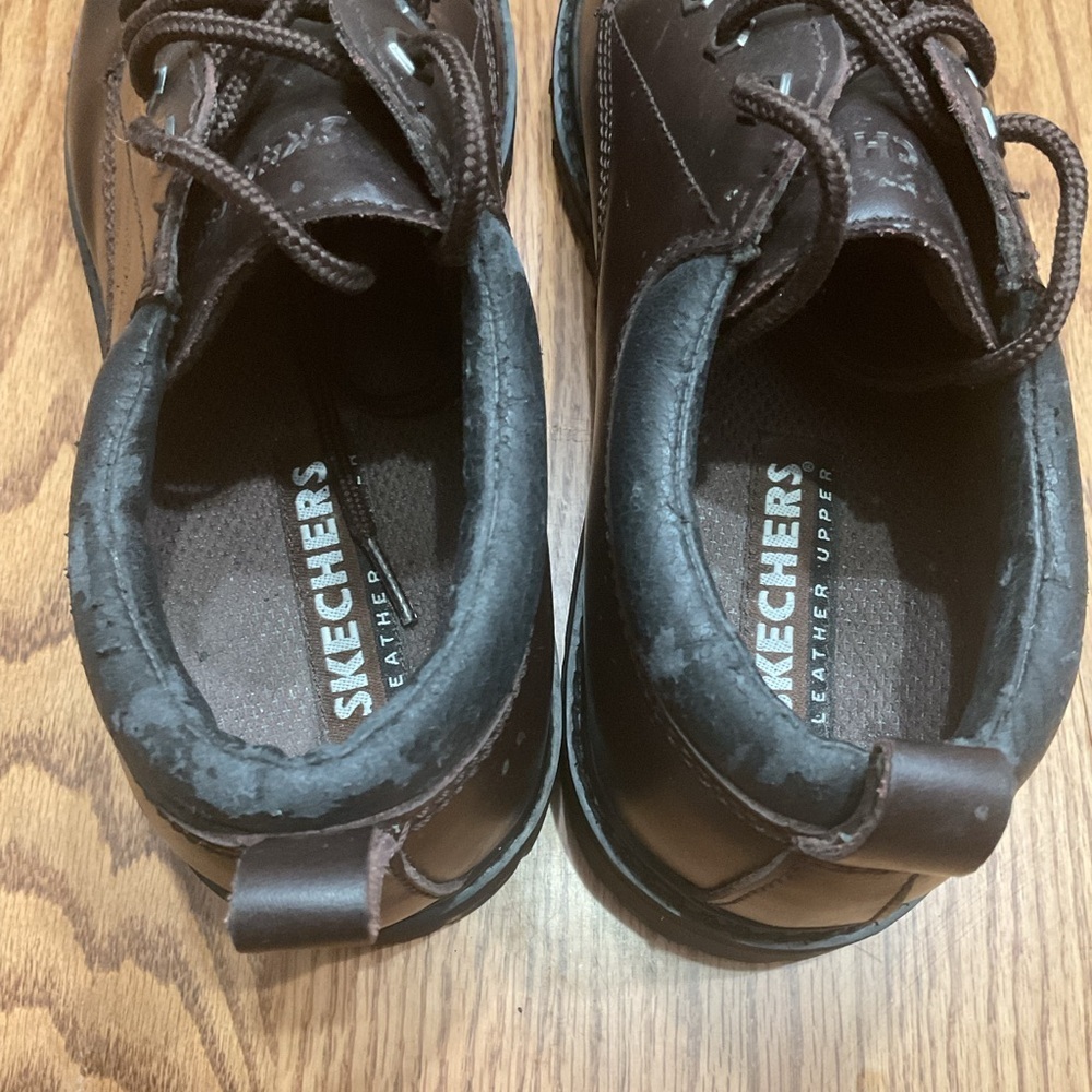 Skechers Men's Brown Leather Shoes size 12 - Picture 4 of 5